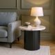 Capri 600 Round Lamp Table - Black