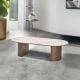 Como Rectangle Coffee Table - Walnut - Ceramic Top