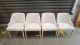 Clearance- Charles Linen Dining Chairs - Natural Leg x4