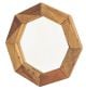 Hexagonal 600 Teak Edge Mirror