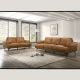 Jersey 2.5 + 3.5 Seater Sofa Suite - Camel Brown Leather