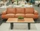 Jersey 3.5 Seater Sofa - Camel Brown Leather