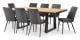 Kanto 2100 Dining Table + 8 Black Lima Chairs