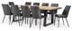 Kanto 2400 Dining Table + 10 Black Lima Chairs