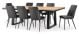 Kanto 2400 Dining Table + 8 Black Lima Chairs
