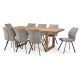 Kildare 2080 Dining Table + 8 Grey Malta Dining Chairs