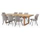 Kildare 2600 Dining Table + 8 Grey Malta Dining Chairs