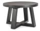 Linea Round Lamp Table - Black