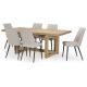 Linea 2000 Dining Table - Natural + 6 Shadow Lima Chairs