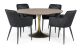Lisbon 1400 Dining Table + 4 Black Amber Dining Chairs