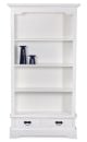 2 Drawer Double Bookcase - White