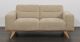 Matera 2 Seater - Cobblestone Fabric - Natural Oak Leg