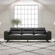 Matera 3 Seater Sofa - Black Leather