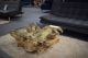 Narto Teak Root 800 Square Coffee Table With Glass
