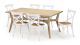 Nordic 1800 Dining Table + 6 White Cross Back Chairs