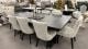 Clearance - Paris 2400 Trestle Dining Table & 8X Scott Dining Chairs