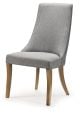 Paris Dining Chair - Grey Fabric - Burnley Leg