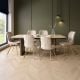 Riviera 2100 Dining Table + 6 Grey Polly Chairs - Taupe