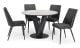 Sienna 1100 Round Dining Table + 4 Black Lima Chairs