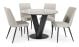 Sienna 1100 Round Dining Table + 4 Shadow Lima Chairs