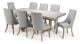 Stone & Beam 2250 Dining Table + 8 Grey Paris Dining Chairs