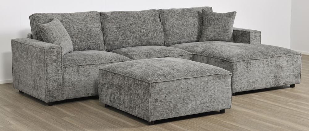 Urban 3 Seater Chaise Sofa - RAF Chaise - Licorice