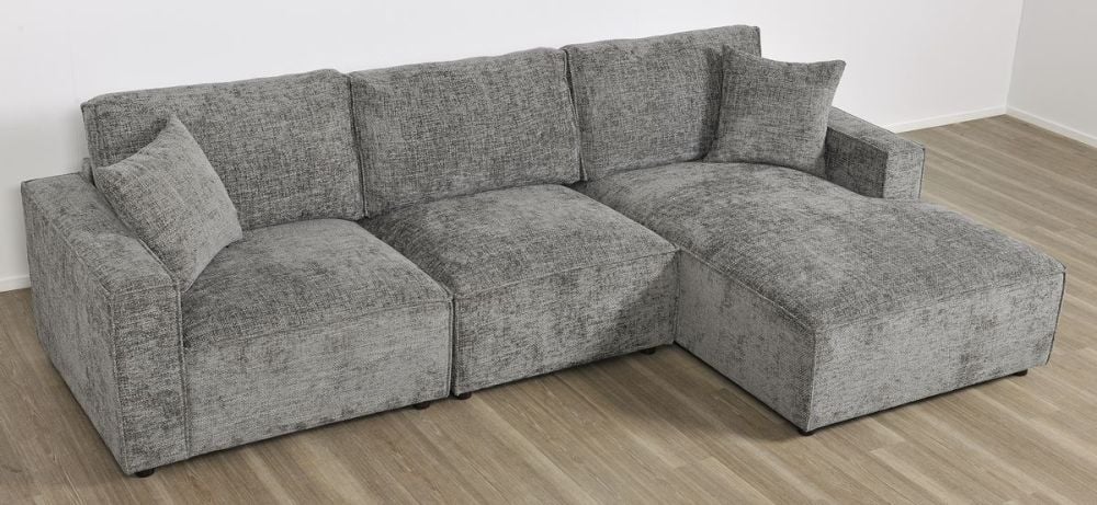 Urban 3 Seater Chaise Sofa - RAF Chaise - Licorice