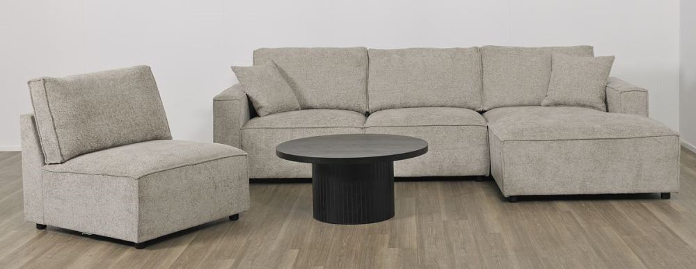 Urban 3 Seater Chaise Sofa - RAF Chaise - Slate