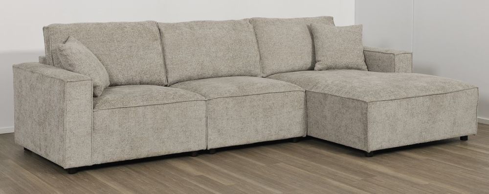 Urban 3 Seater Chaise Sofa - RAF Chaise - Slate