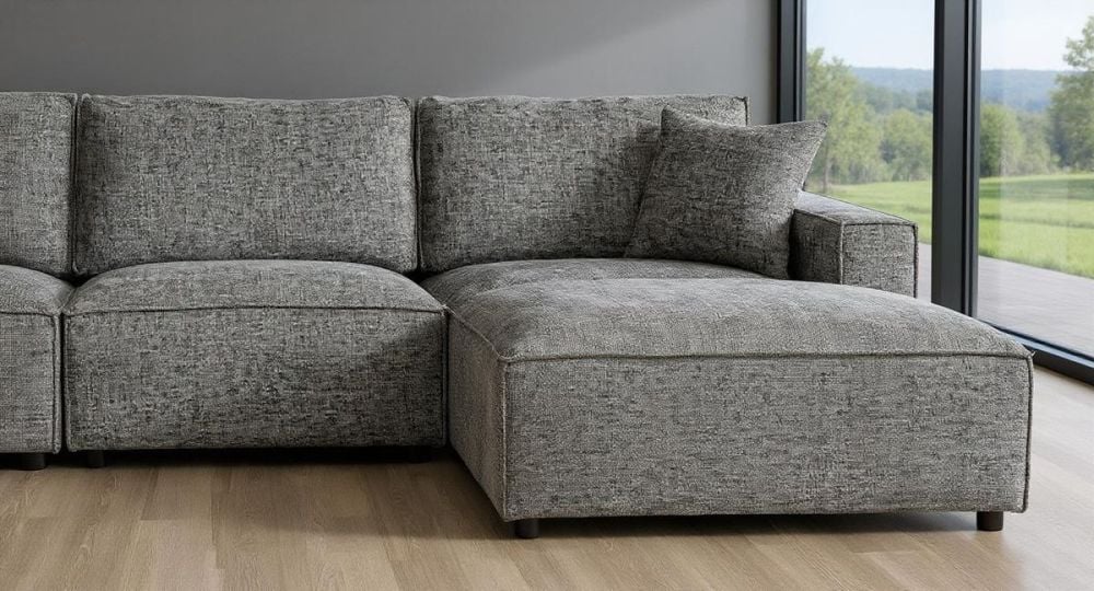 Urban 3 Seater Chaise Sofa - RAF Chaise - Licorice