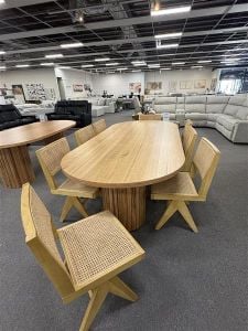 Ripple 2700 Dining Table + 8 Nordic Chairs