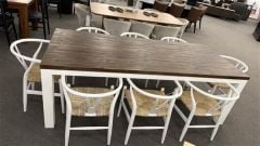 Clearance - Paris 2250 Dining Table + 8 Sentana Dining Chairs