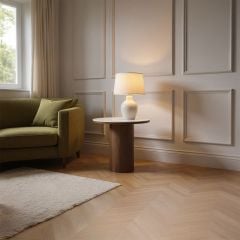 Como Round Lamp Table - Walnut