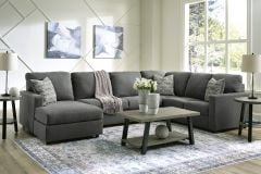 Edenfield 6 Seater Chaise Corner Suite - Charcoal