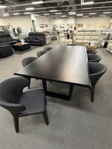 Xenia 2700 with 8x Boris Black Dining Chairs