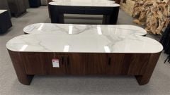 Clearance - Como 3 Door Ent Unit - Walnut - Ceramic Top