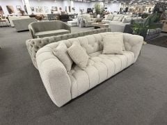 Clearance - Bari 3 Seater Sofa - Beige