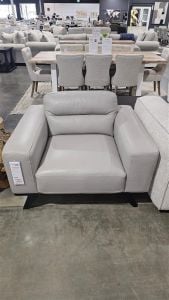 Clearance - Matera Armchair Dark Grey - Ebony Leg
