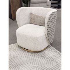 Langham Swivel Accent Chair - Linen