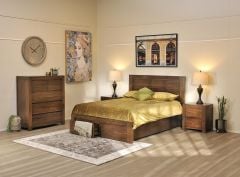 Metro 4 Piece King Bedroom Suite With Tallboy & Underdrawers Oak