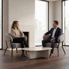 Monza Accent Chair - Grey & Black