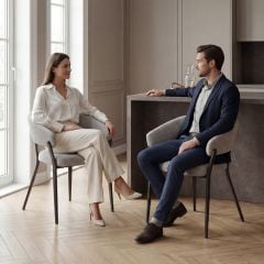 Monza Dining Chair - Grey & Black