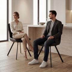 Polly Dining Chair - Black & Black