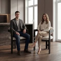 Raymond Dining Chair - Black & Shale