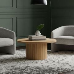 Ripple 900 Round Coffee Table - Messmate