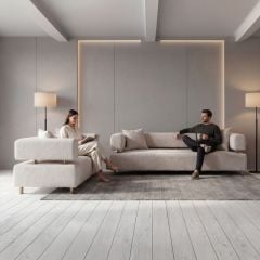 Santorini 3 + 2 Seater Sofa Suite - Latte