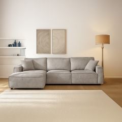 Urban 3 Seater Chaise Sofa - Slate