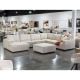 Solano 6 Seater Corner Lounge With LAF Chaise - Cobblestone Fabric