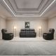 Cairo 3 Seater + 2 Armchair Recliners - Black Leather