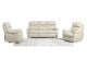 Cairo 3 Seater + 2 Armchair Recliners - Light Grey